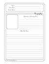 Free Biography Notebooking Template Page