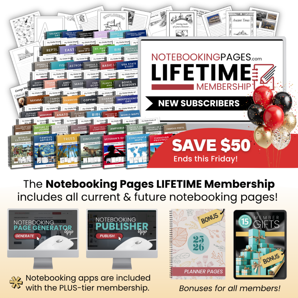 Notebooking Pages Lifetime Membership Sale for New Subscribers