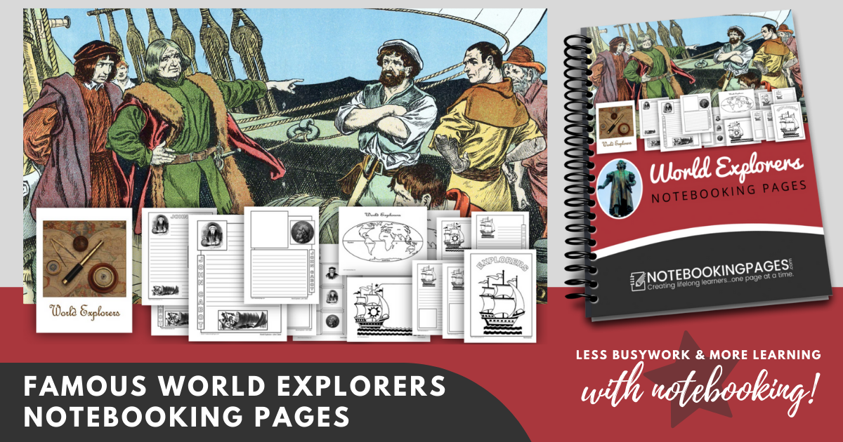 Famous World Explorers Notebooking Pages