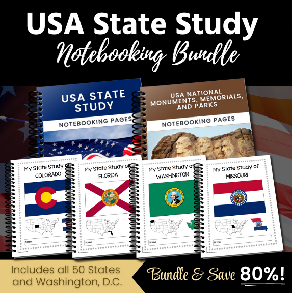 USA State Study Notebooking Bundle | NotebookingPages.com