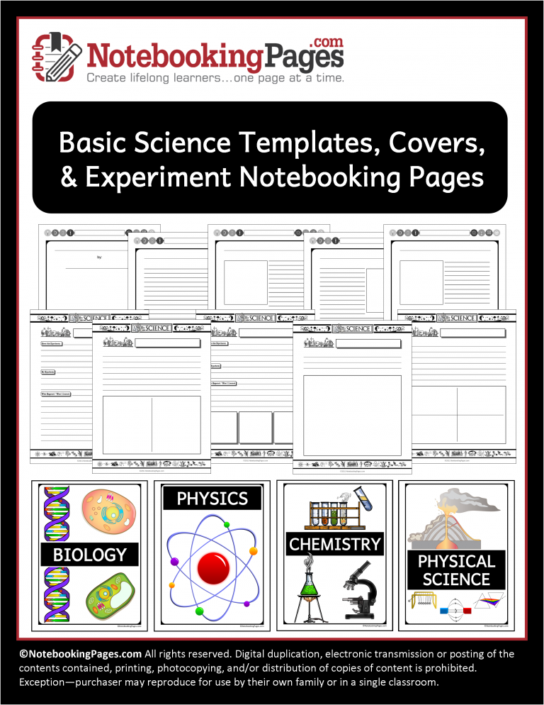 Basic Science Templates Covers and Experiment Pages | NotebookingPages.com