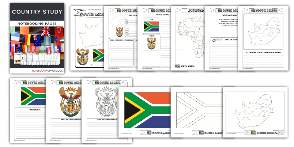 Country Study Notebooking Pages