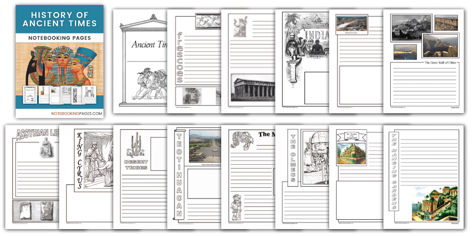 Ancient Times Notebooking Pages