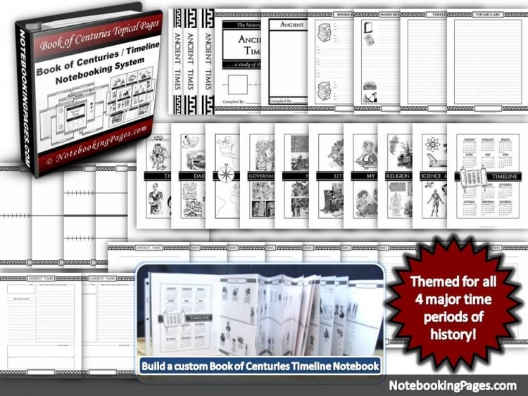 History Timeline / Book of Centuries Notebooking Pages